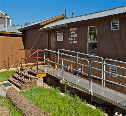 Shower and laundry building at Kaibab Camper Village